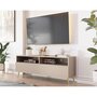 Voir la diapositive 3 : BEST MOBILIER Sorolla - meuble tv - 2 tiroirs et 2 niches - 150 cm