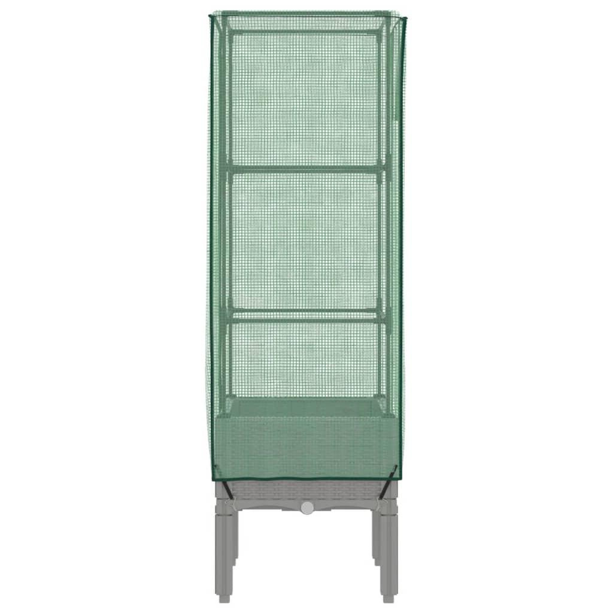 Voir la diapositive 5 : VIDAXL Jardiniere surelevee avec housse aspect rotin 40x40x140 cm