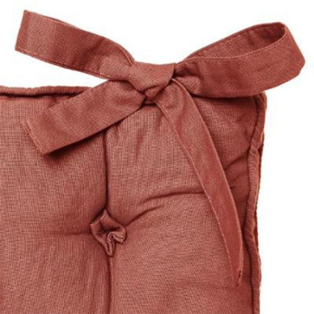 ATMOSPHERA Galette de Chaise  5 Boutons  40x40cm Terracotta