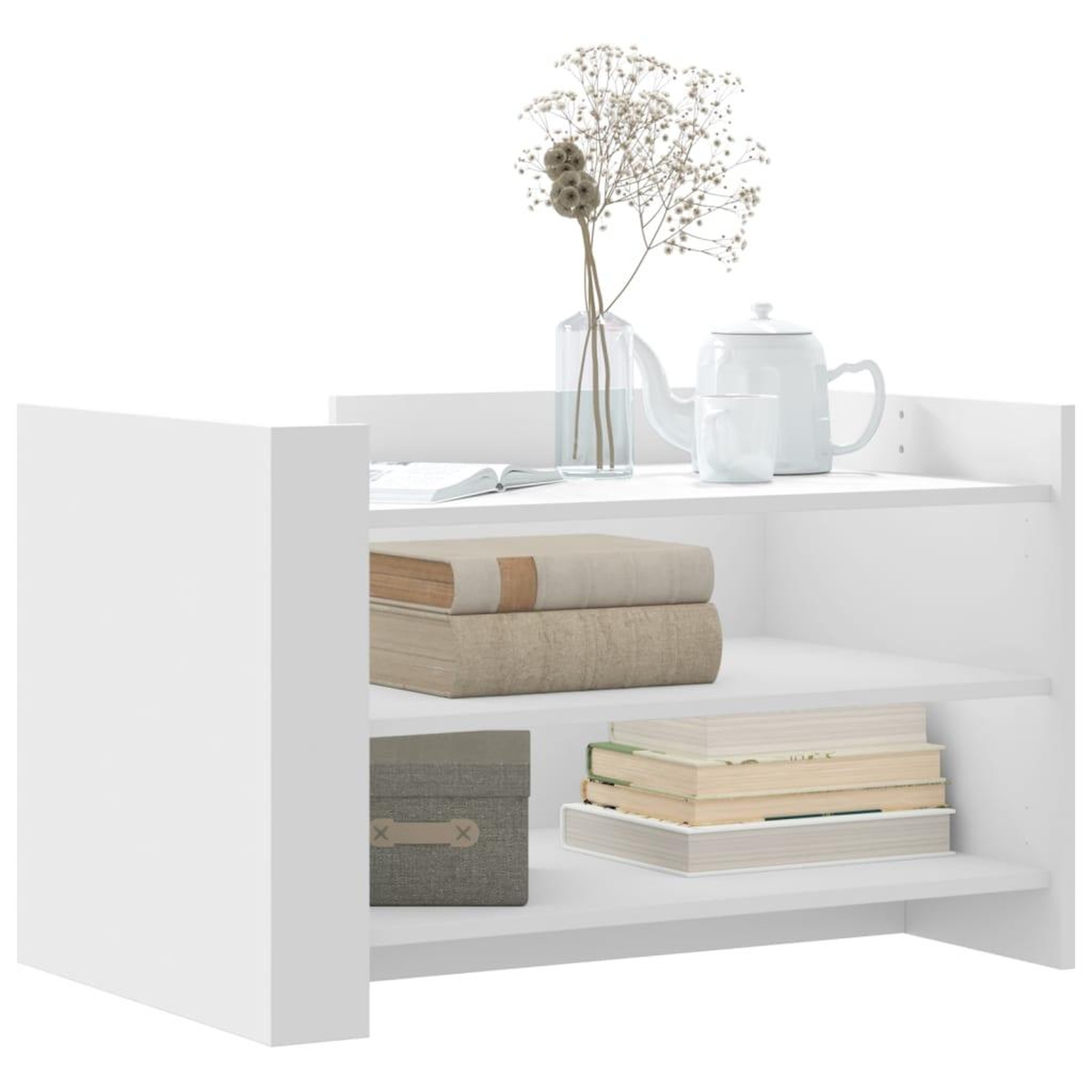 Voir la diapositive 3 : VIDAXL Table basse blanc 80x50x50 cm bois d'ingenierie