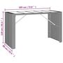 Voir la diapositive 6 : VIDAXL Ensemble de bar jardin 9 pcs noir poly rotin/bois massif acacia