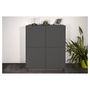 Voir la diapositive 6 : Buffet haut moderne 4 portes 100 cm LUCERA