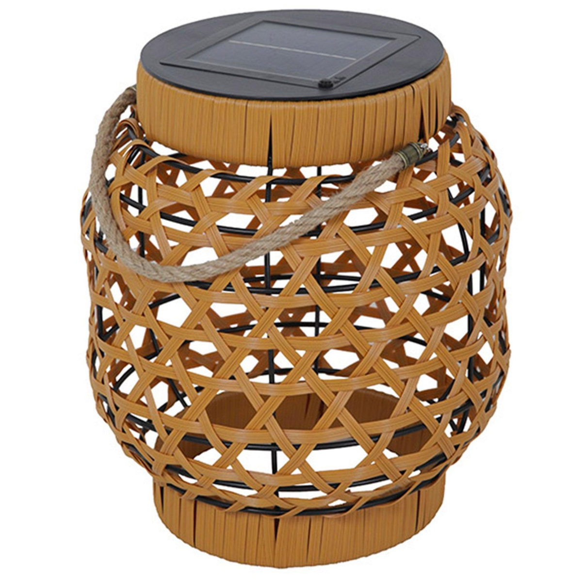 Lumisky Lanterne solaire décorative CAPRI Beige Poly rotin H32cm