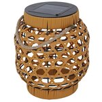 Lumisky Lanterne solaire décorative CAPRI Beige Poly rotin H32cm
