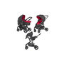 Voir la diapositive 2 : CHICCO Pack urban plus (poussette + nacelle transformable + auto-fix fast) Red Wave