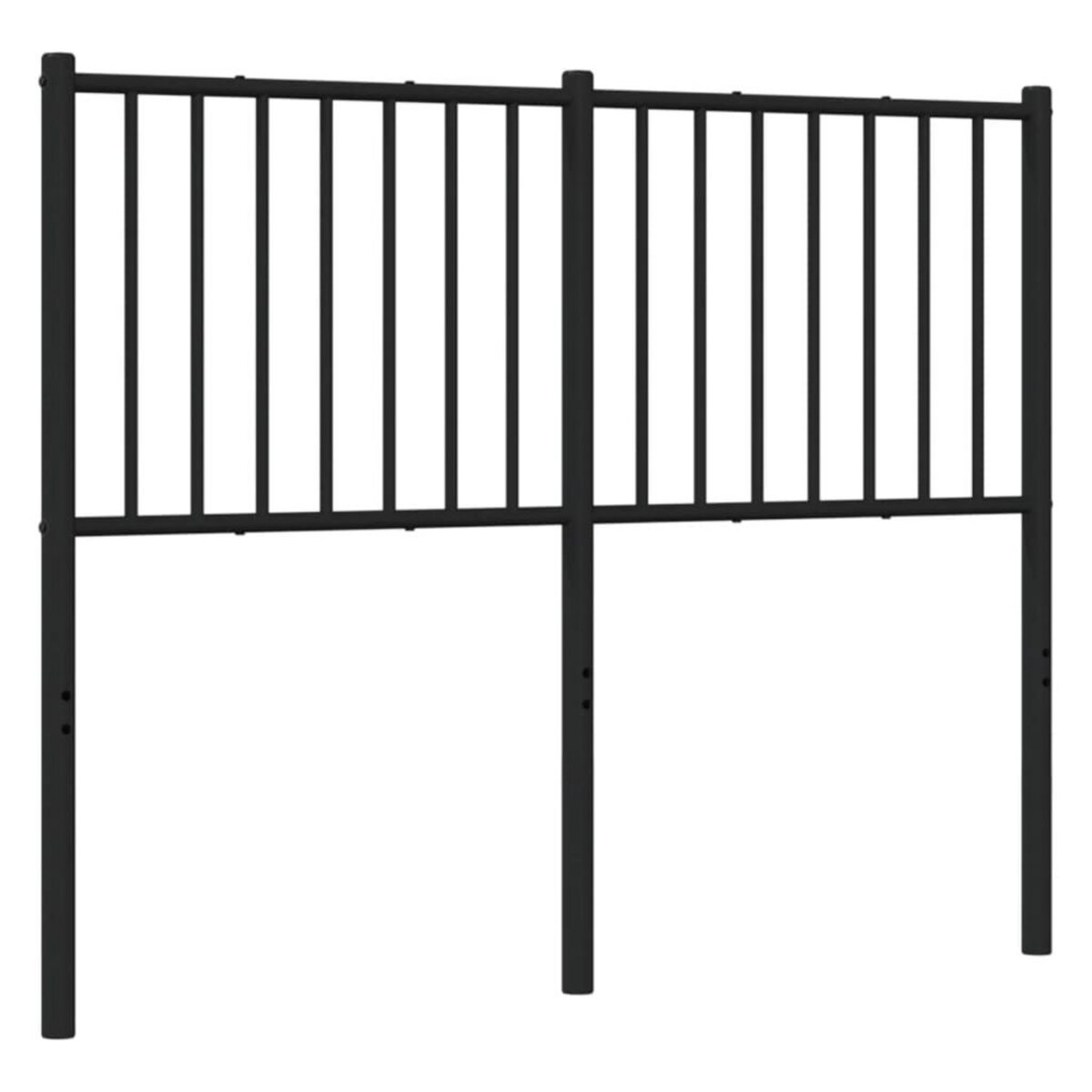 VIDAXL Tete de lit metal noir 120 cm