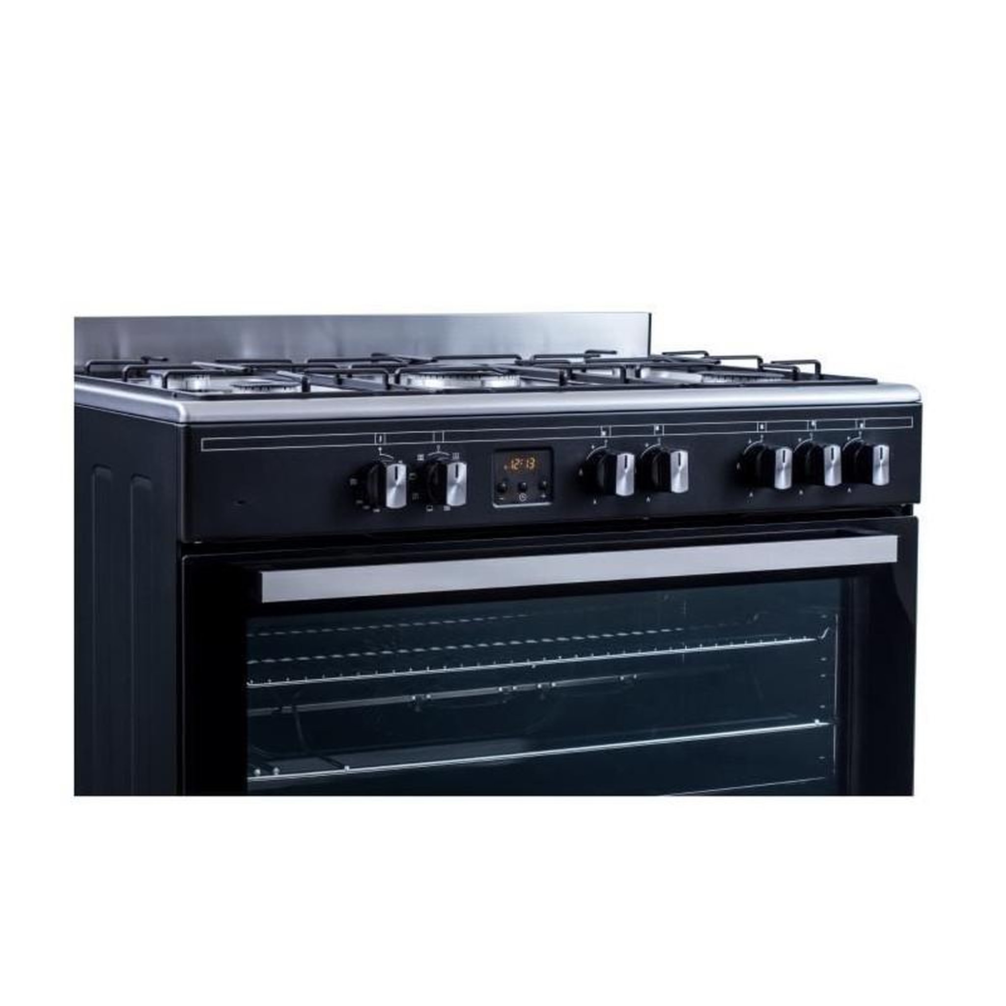 Voir la diapositive 3 : CONTINENTAL EDISON Cuisinière piano – Four multifonctions catalyse – Noir – Continental Edison CECP9060BDD
