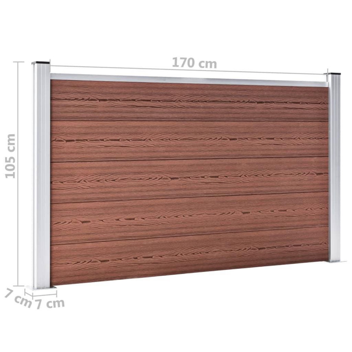 VIDAXL Cloture de jardin WPC 699x106 cm Marron