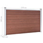 Voir la diapositive 6 : VIDAXL Cloture de jardin WPC 699x106 cm Marron