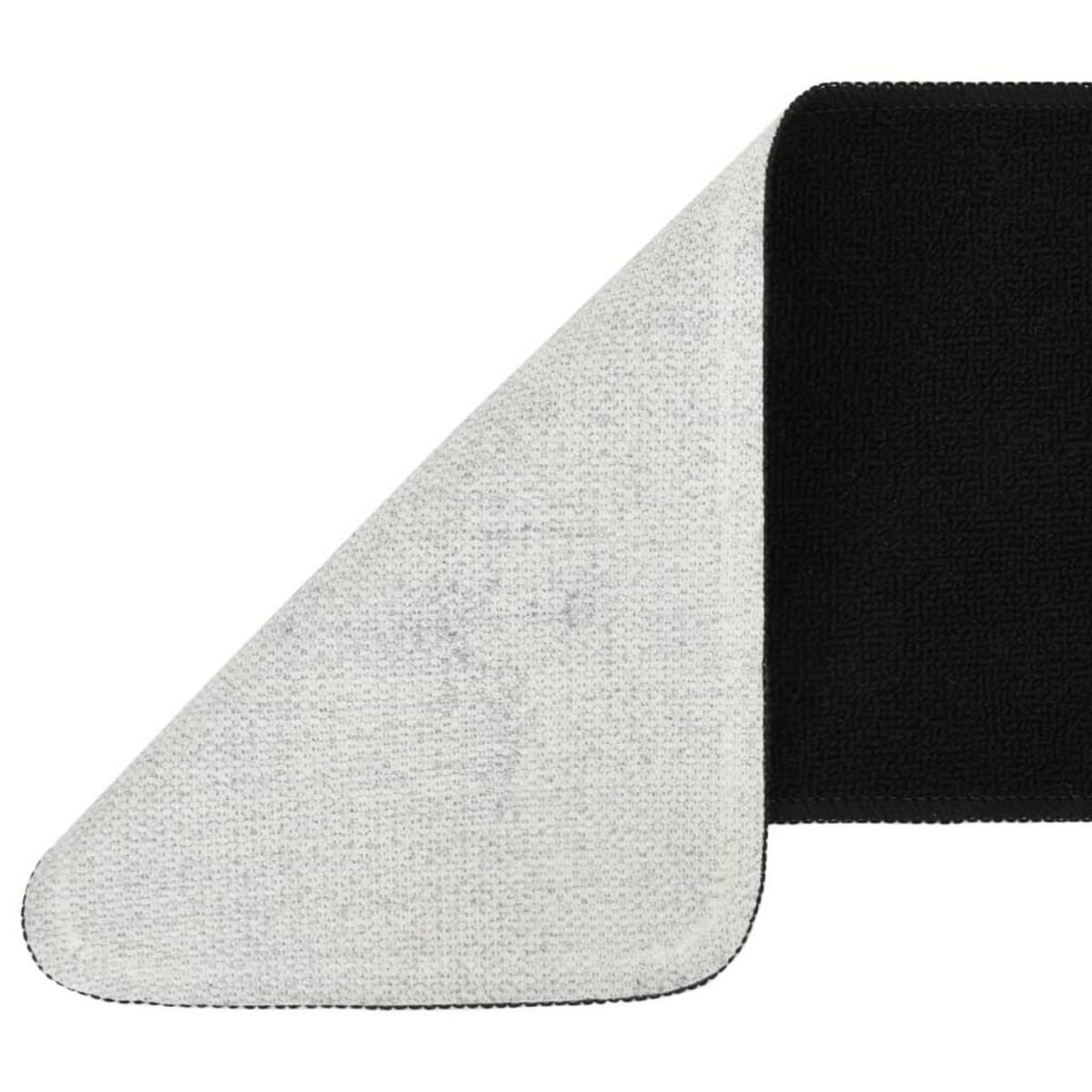 VIDAXL Tapis d'escalier antiderapants 15pcs 75x20cm Noir Rectangulaire