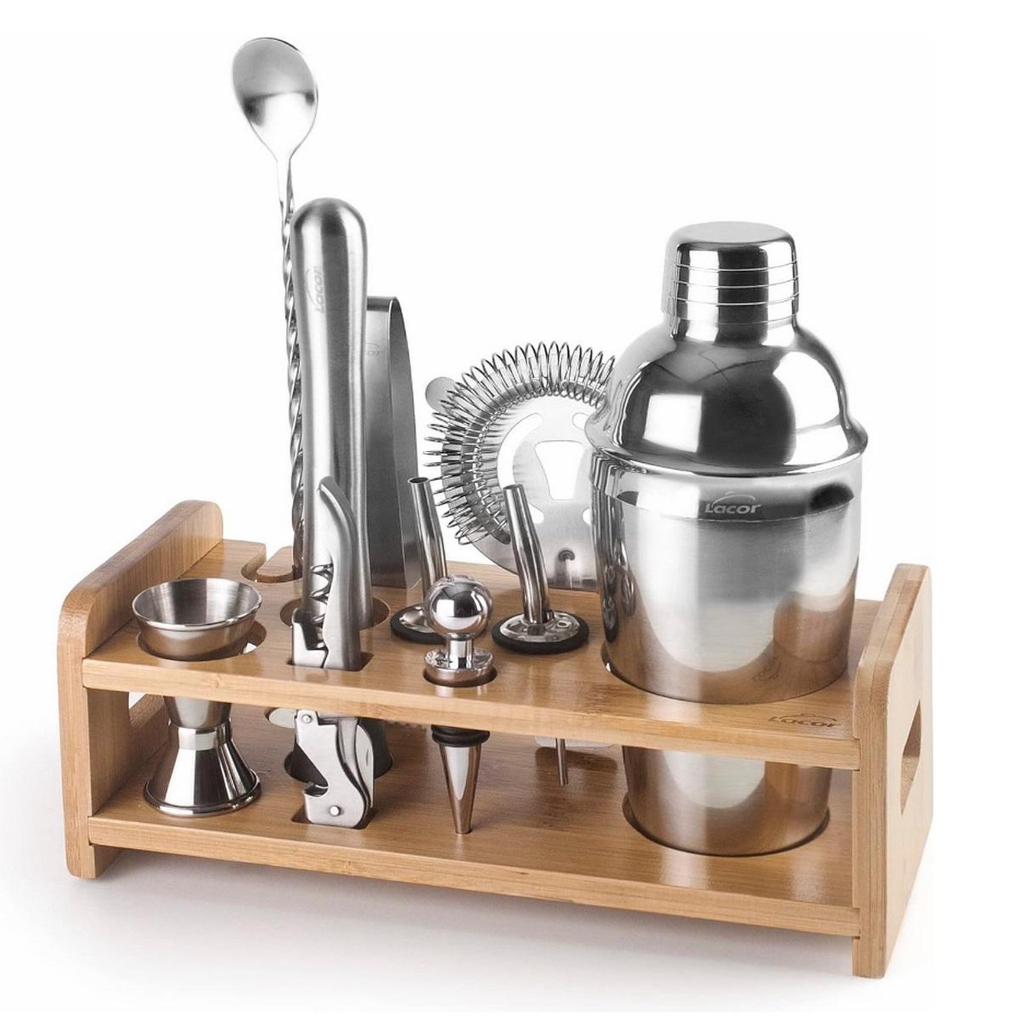 Voir la diapositive 2 : Lacor Set cocktail 10 pièces + support - 62181