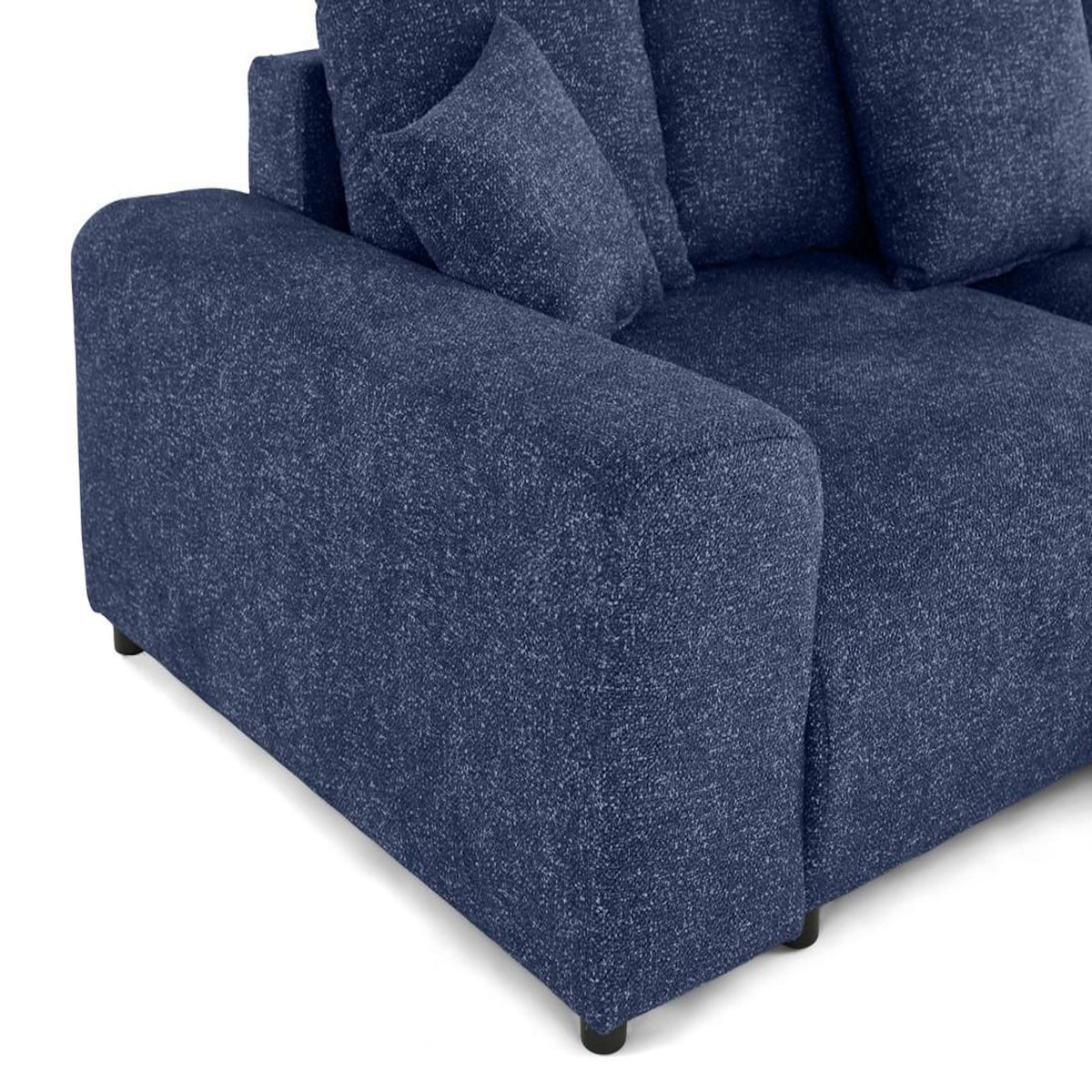 LISA DESIGN Jake - canapé panoramique d'angle droit 7 places convertible avec coffre en fausse fourrure