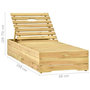 Voir la diapositive 6 : VIDAXL Chaise longue avec coussin bordeaux Bois de pin impregne
