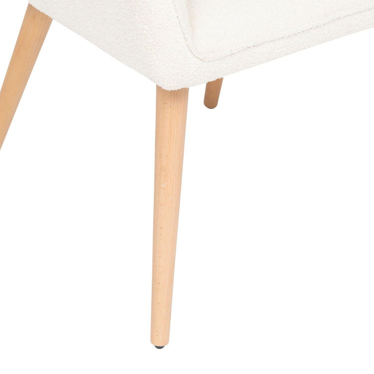 TOILINUX Lot de 2 fauteuils à dîner en bouclette VISOCA - Blanc