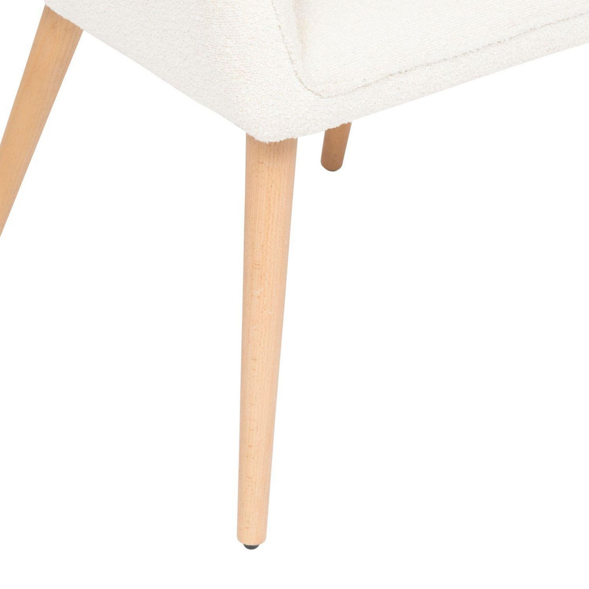 TOILINUX Lot de 2 fauteuils à dîner en bouclette VISOCA - Blanc