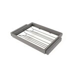 EMUCA SRL Kit tiroir à chaussures et rack ajustable Quartz pour armoires -  glissières extension totale et à fermeture douce -  Module 70cm -  Finition Titane