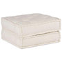 Voir la diapositive 1 : VIDAXL Pouf modulaire creme 70x70x36 tissu