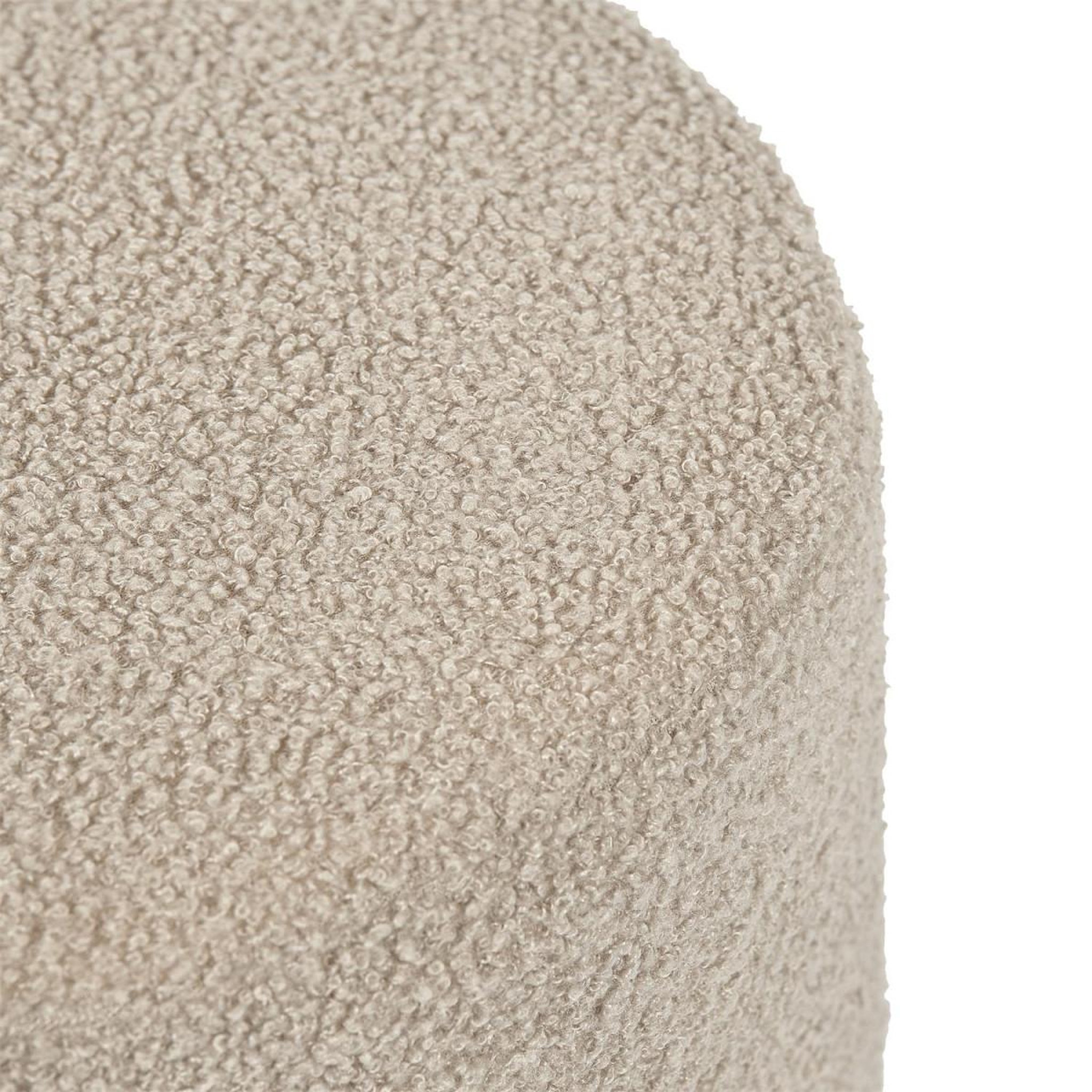 Voir la diapositive 2 : The Home Deco Factory Pouf bouclette  rhea  35cm taupe