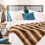 Voir la diapositive 4 : ATMOSPHERA Plaid imitiation fourrure collection Grizzly - 160 x 120 cm - Marron