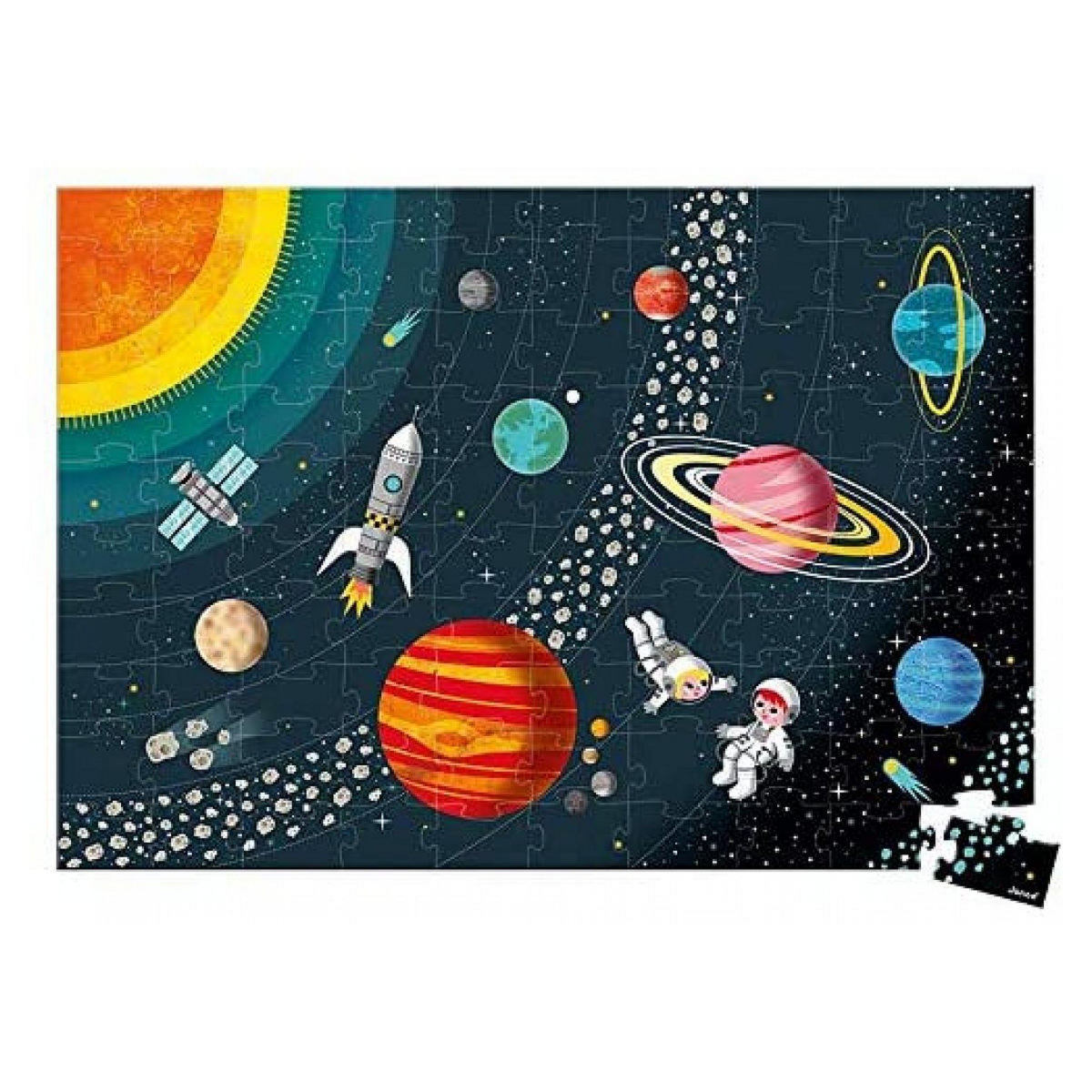 Juratoys-Janod Puzzle educatif le systeme solaire 100 pieces