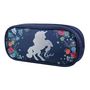 Voir la diapositive 2 : Bagtrotter BAGTROTTER Trousse scolaire rectangulaire Cybel Cheval Licorne Bleu Fleurs