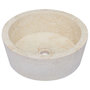 Voir la diapositive 2 : VIDAXL Lavabo Creme Ø40x15 cm Marbre