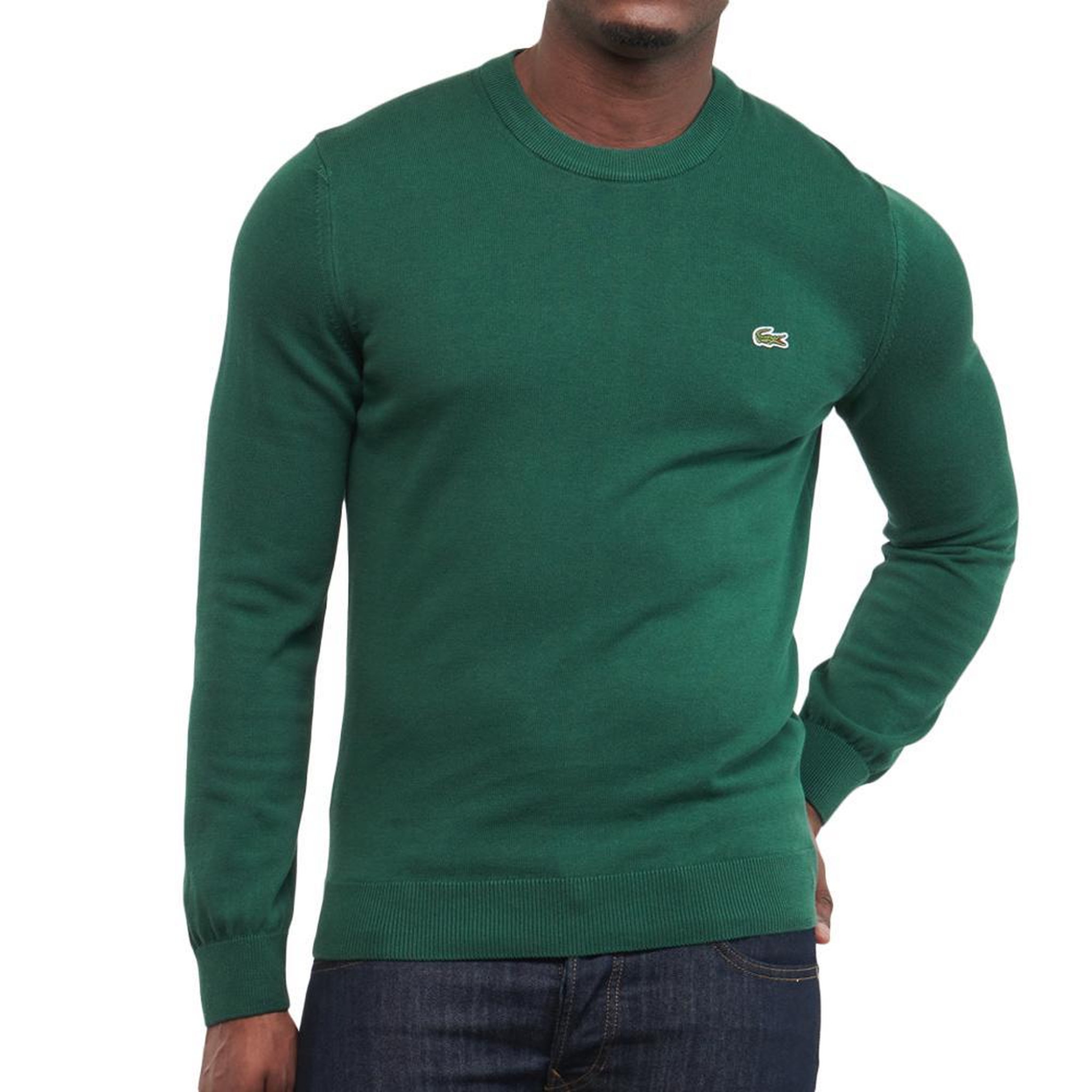 Voir la diapositive 1 : Lacoste Pull vert homme lacoste organic cotton crew