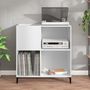 Voir la diapositive 3 : VIDAXL Armoire a disques blanc 84,5x38x89 cm bois d'ingenierie