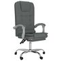 Voir la diapositive 2 : VIDAXL Fauteuil de massage inclinable de bureau Gris fonce Tissu