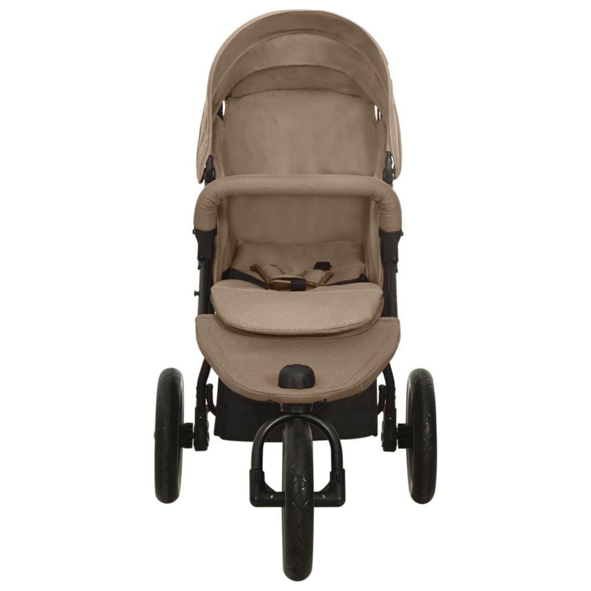 VIDAXL Poussette pour bebe Taupe Acier
