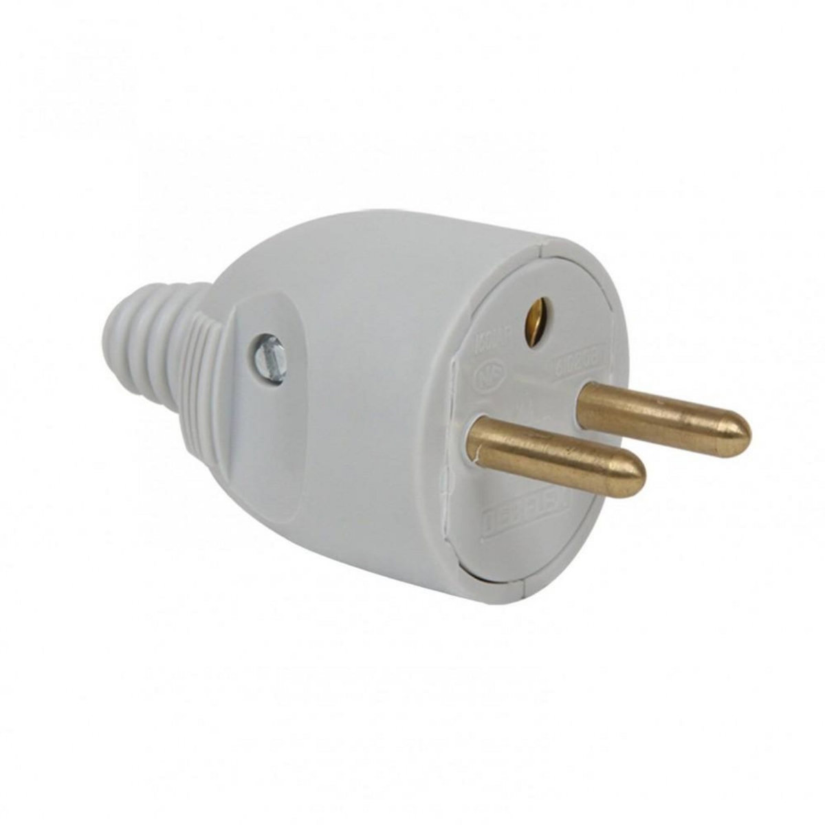 CENTRALE BRICO Fiche électrique mâle 2 pôles + terre, 16 A, DEBFLEX