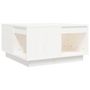 Voir la diapositive 2 : VIDAXL Table basse Blanc 60x61x32,5 cm Bois massif de pin