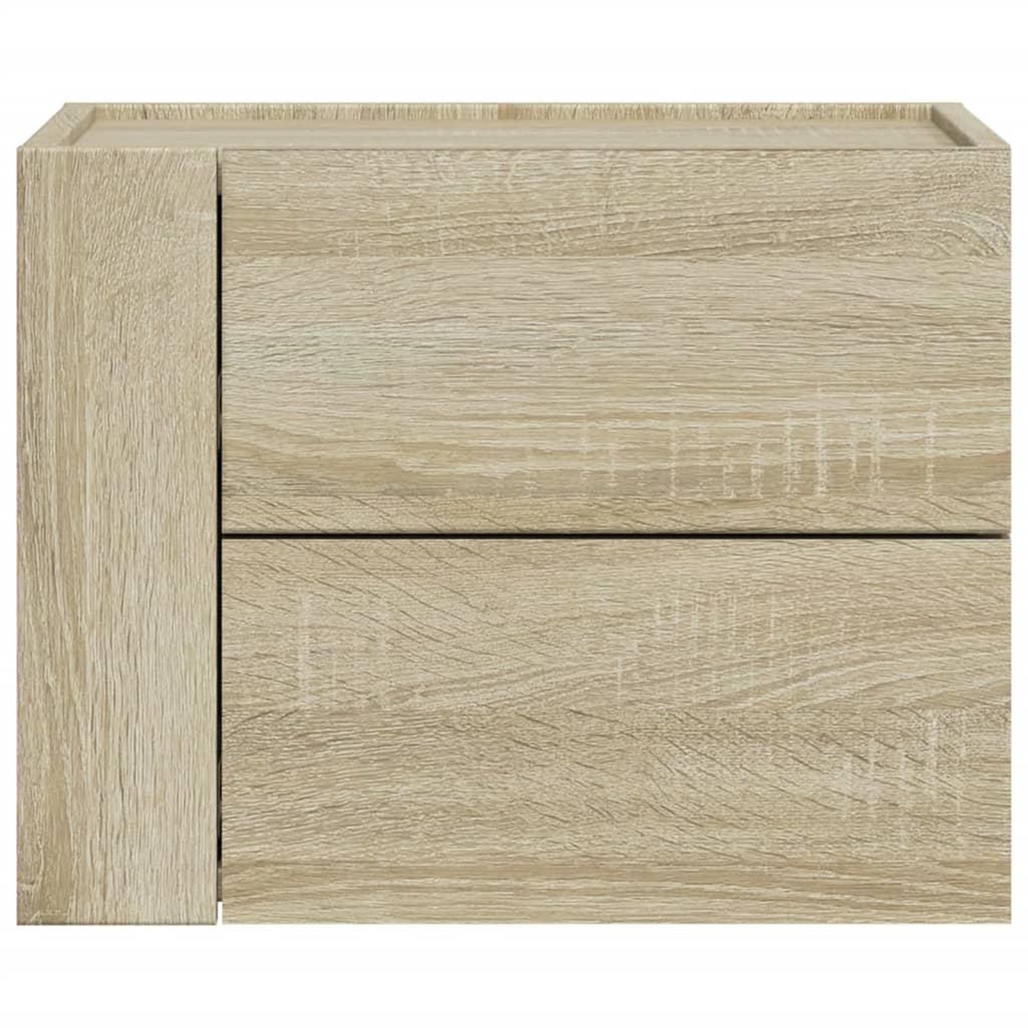Voir la diapositive 4 : VIDAXL Tables de chevet murales 2 pcs chene sonoma 45x30x35 cm
