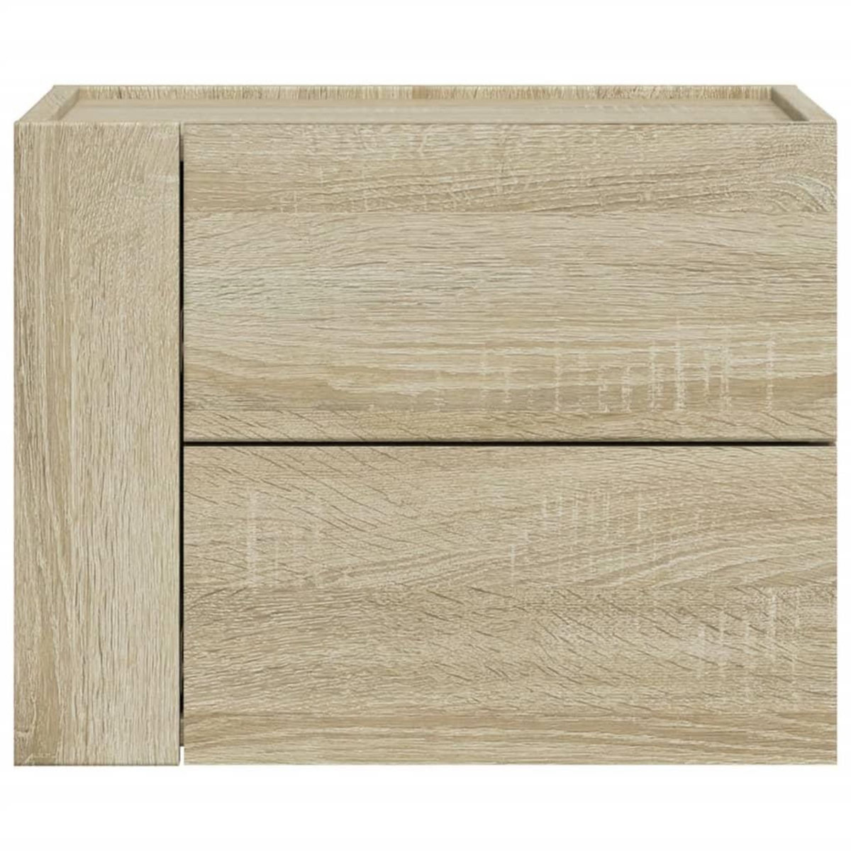 VIDAXL Tables de chevet murales 2 pcs chene sonoma 45x30x35 cm