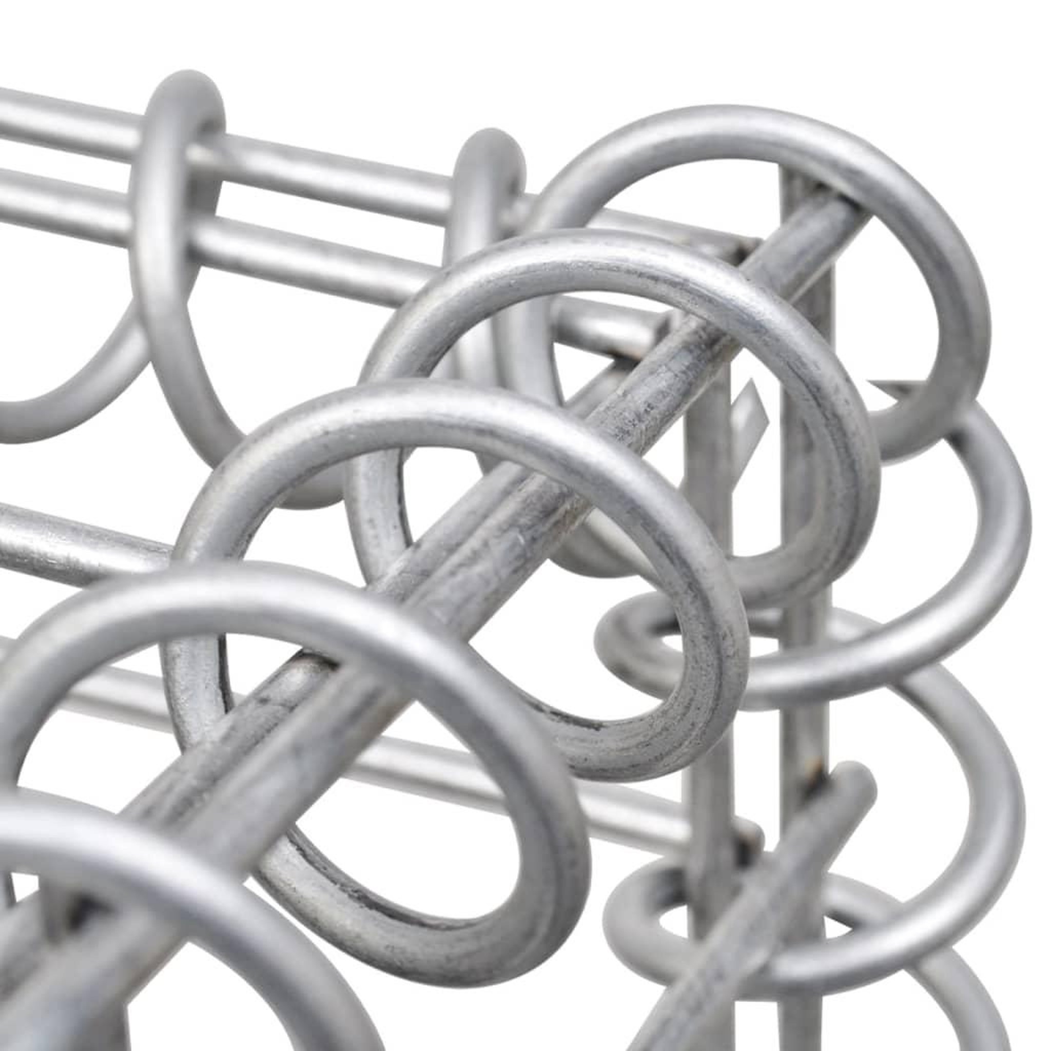 Voir la diapositive 5 : VIDAXL Poteau a panier de gabion 40x40x100 cm Fer