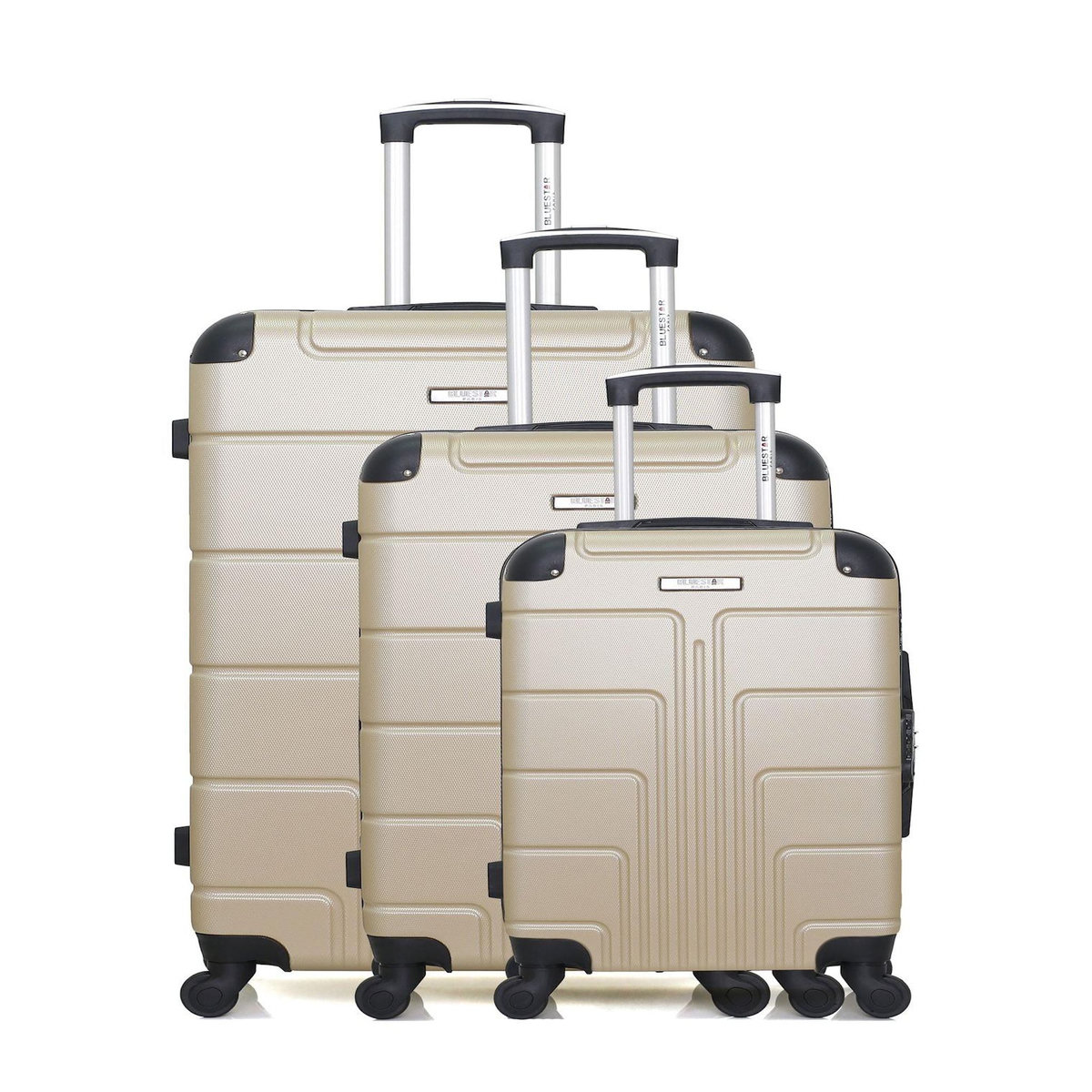 BLUESTAR BLUESTAR - Set de 3 Valises OTTAWA 75 cm 4 Roues