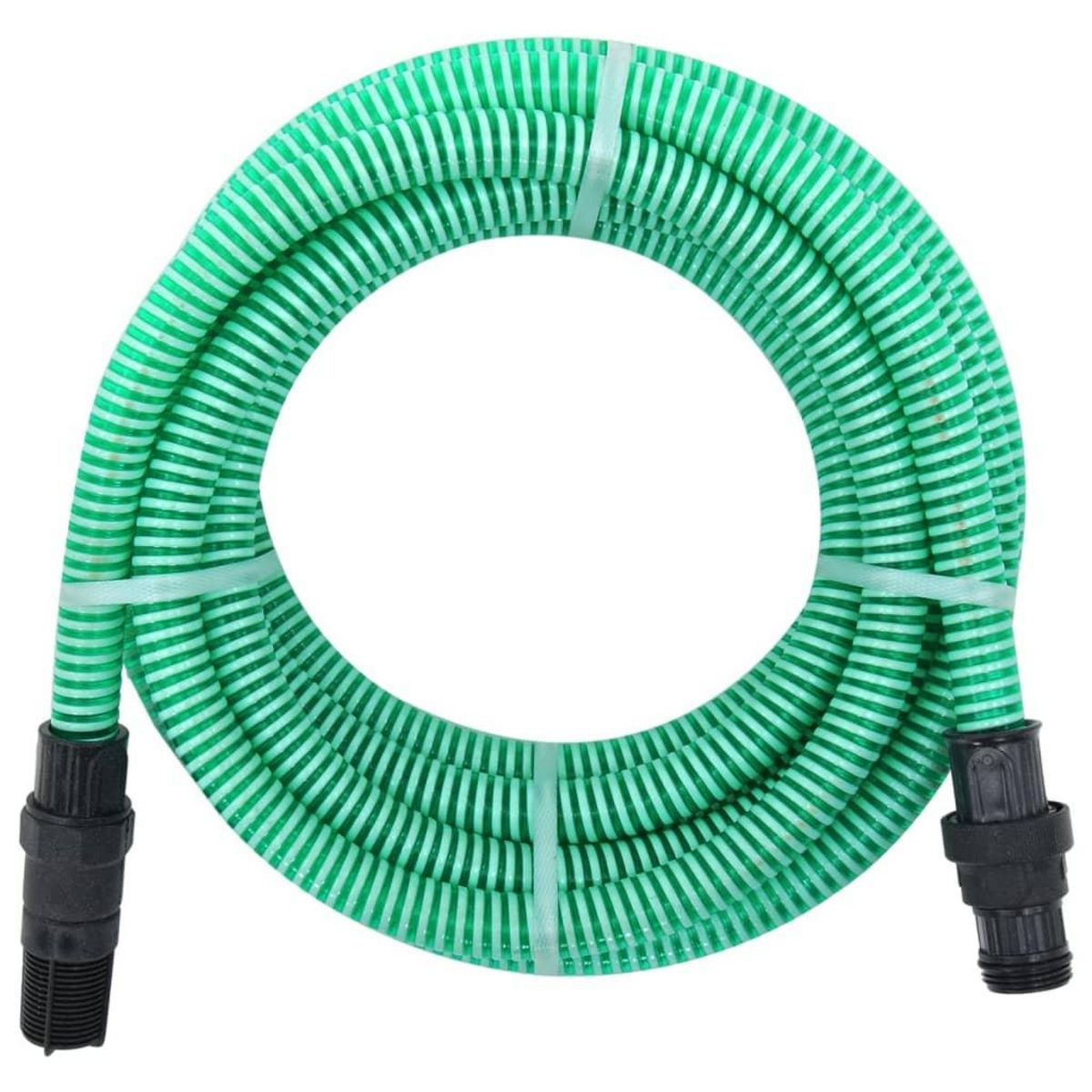 VIDAXL Tuyau d'aspiration avec raccords en PVC vert 1  7 m PVC