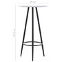 Voir la diapositive 4 : VIDAXL Table de bar Blanc 60 x 107,5 cm MDF