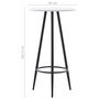 Voir la diapositive 4 : VIDAXL Table de bar Blanc 60 x 107,5 cm MDF