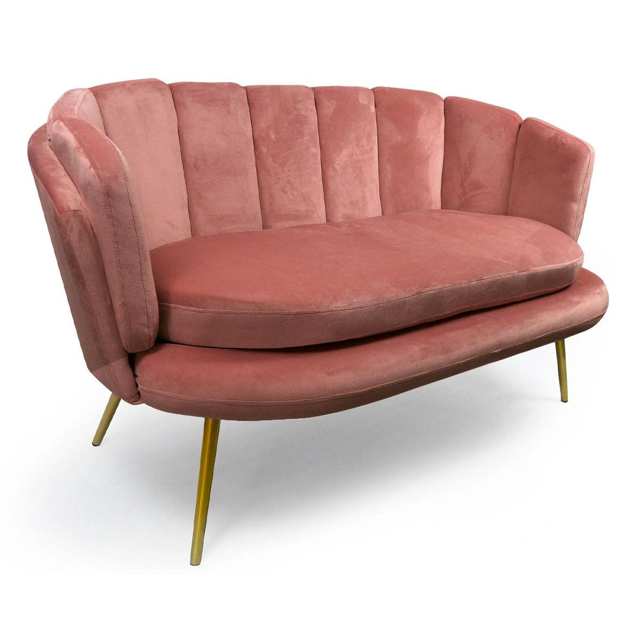 Paris Prix Canapé 2 places en velours  dabren  138cm rose