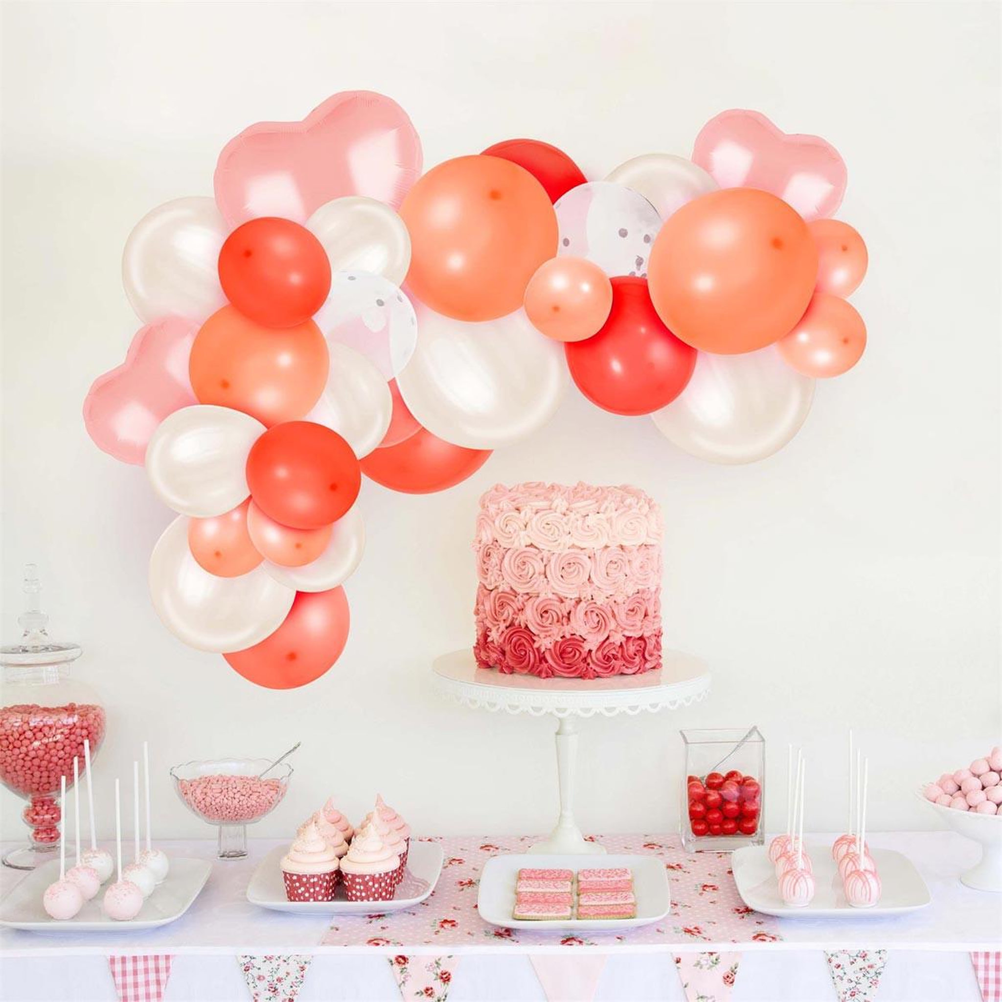 Voir la diapositive 2 : PARTY TIME Lot de 30 ballons déco  arche  23cm rose