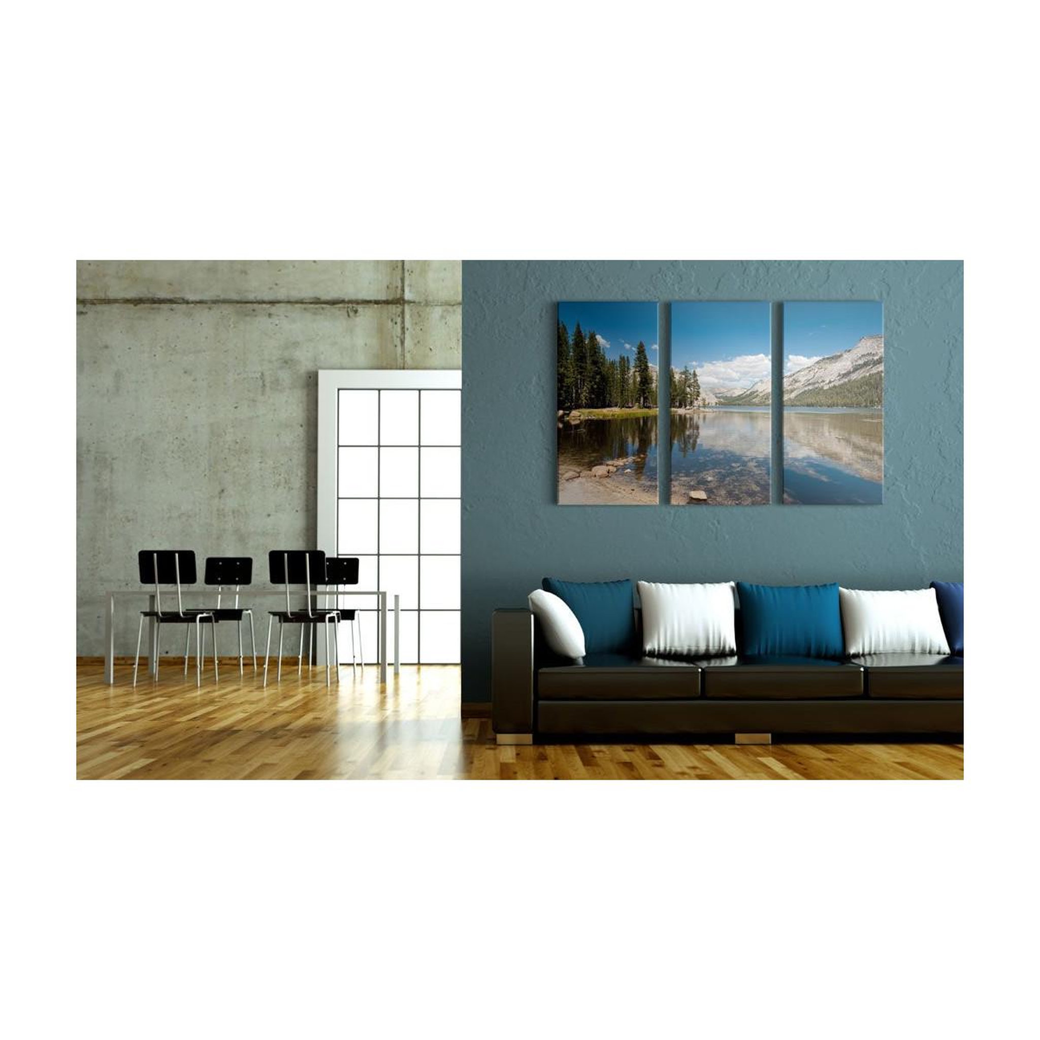 Voir la diapositive 2 : Paris Prix Tableau imprimé  montagnes & lac cristallin