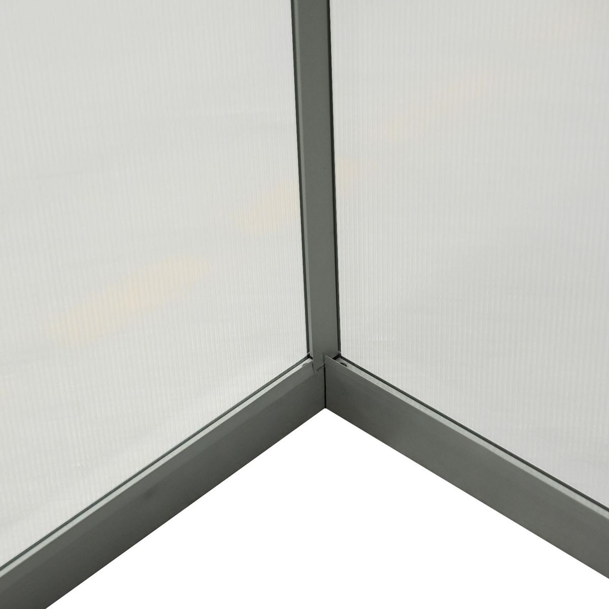 OUTSUNNY Serre de jardin aluminium polycarbonate 5,5 m² dim. 3,03L x 1,83l x 1,95H m fondation lucarne porte loquet