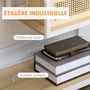 Voir la diapositive 5 : HOMCOM Bibliothèque étagère de rangement à 7 niveaux style industriel acier bois clair