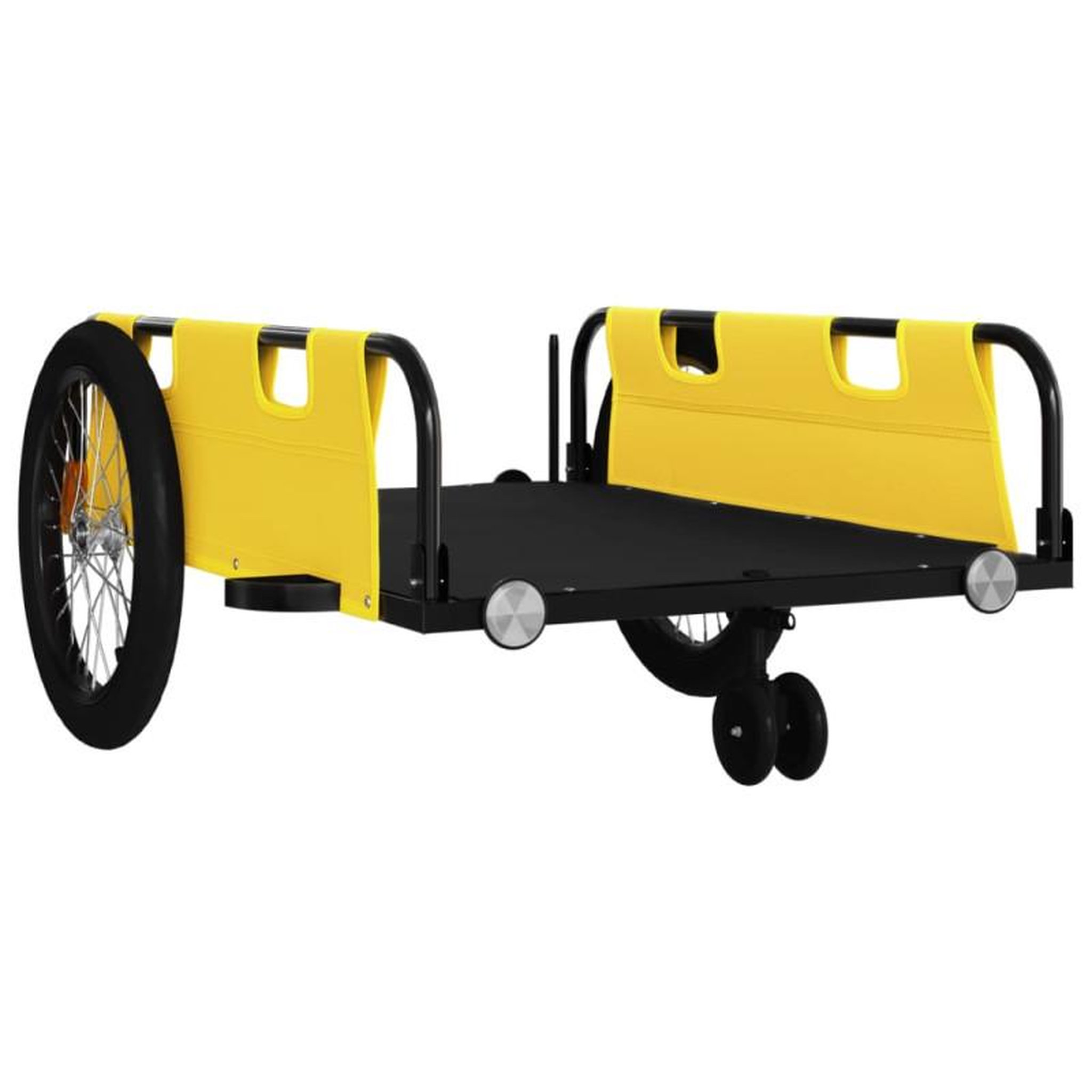 Voir la diapositive 4 : VIDAXL Remorque de vélo jaune et noir tissu oxford et fer