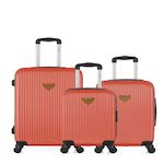 LES P'TITES BOMBES LPB LPB LUGGAGE - Lot de 3 - Valise weekend, valise cabine et valise cabine XXS AGATA. Coloris disponibles : Beige, Rose