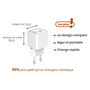 Voir la diapositive 2 : ESSENTIEL B Chargeur 30W PowerDelivery + GaN USB-C Blanc