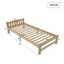Voir la diapositive 3 : MERAX Lit simple 90x200cm bois coloris naturel