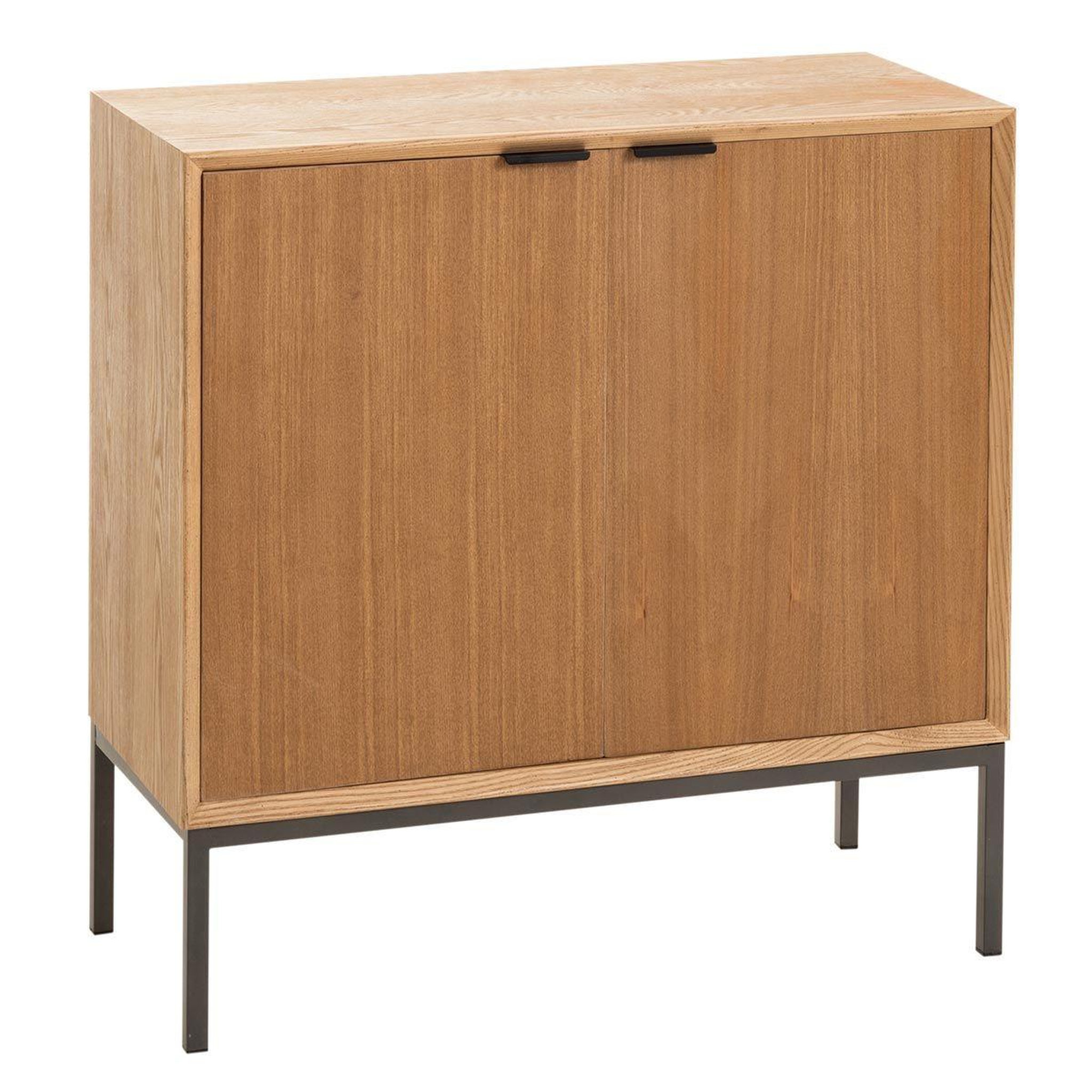 Voir la diapositive 1 : J-LINE Buffet 2 portes en bois  dresa  80cm naturel