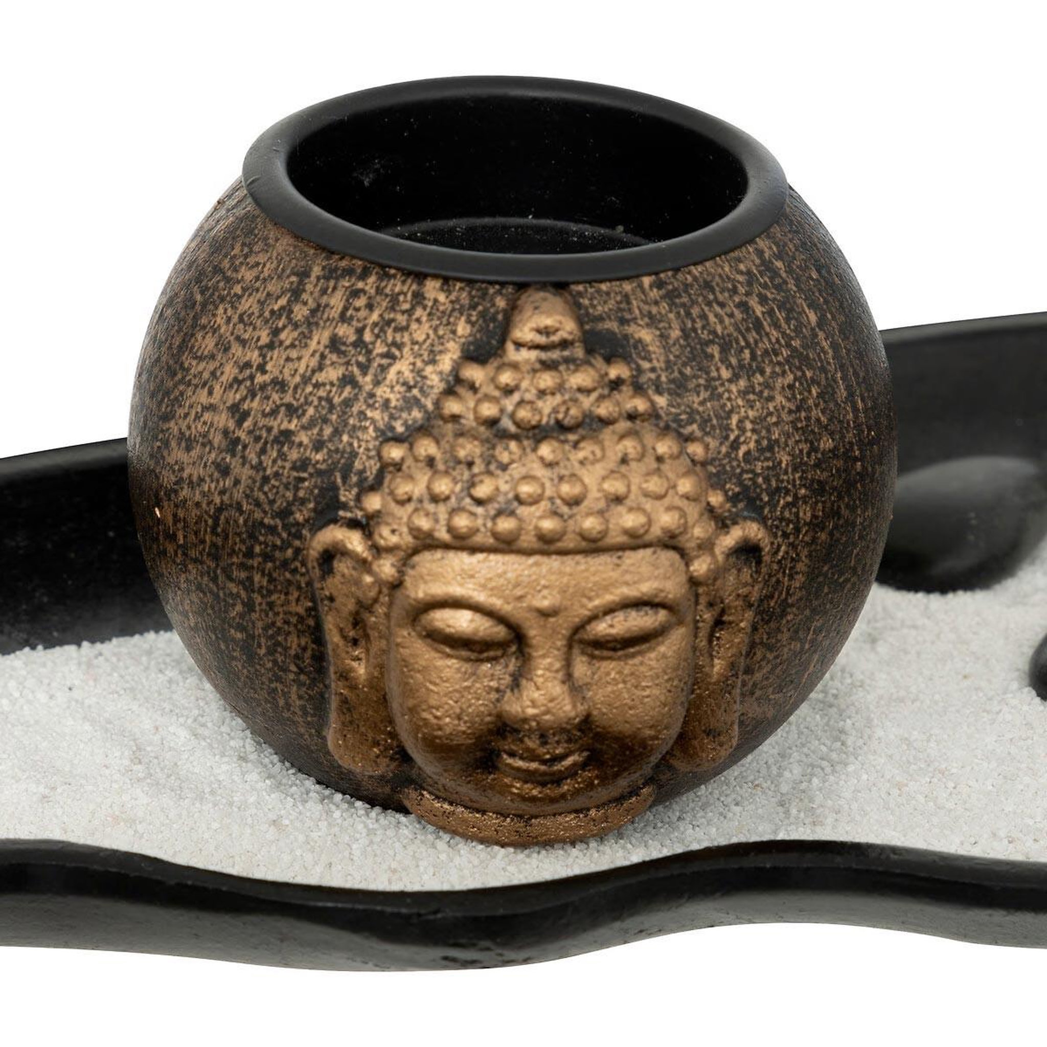 Voir la diapositive 3 : ATMOSPHERA Jardin zen déco  shamy  37cm bleu